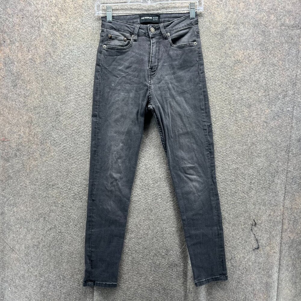 The Kooples Jeans Franky Women 25 Gray Washed Skinny Stretch Denim Pants